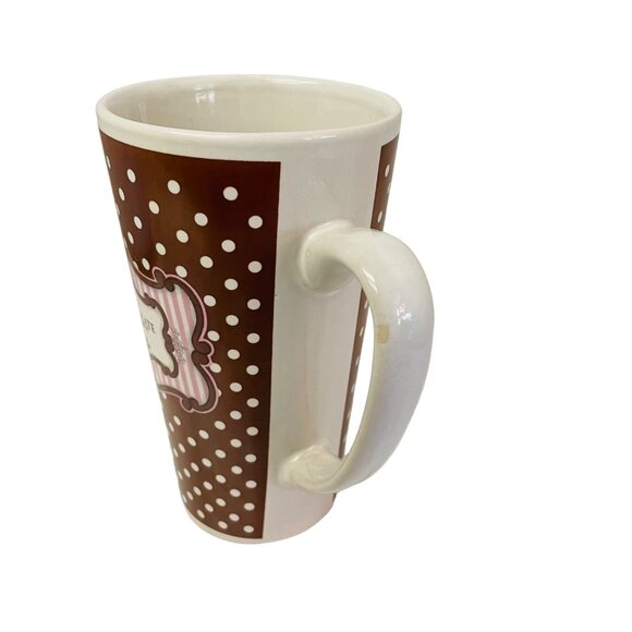 Trisa Chocolate Polka Dot Ceramic Mug - Picture 5 of 7